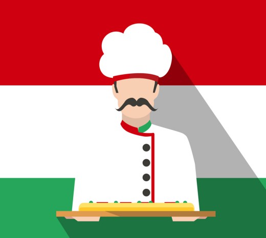 端着披萨的意大利厨师矢量图素材中国网精选