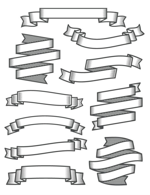 10款黑色丝带设计矢量素材16设计网精选