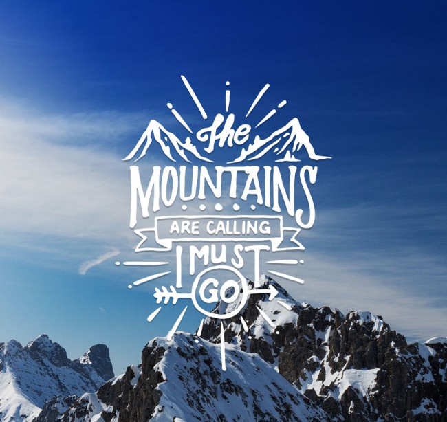 创意雪山风景海报矢量素材16设计网