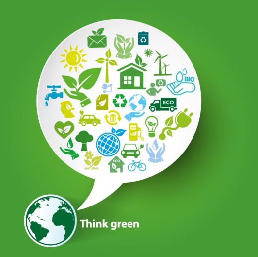 创意绿色生态概念背景矢量素材16图