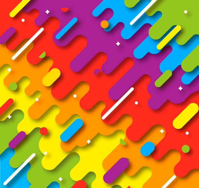 抽象彩虹色背景矢量素材16素材网精选