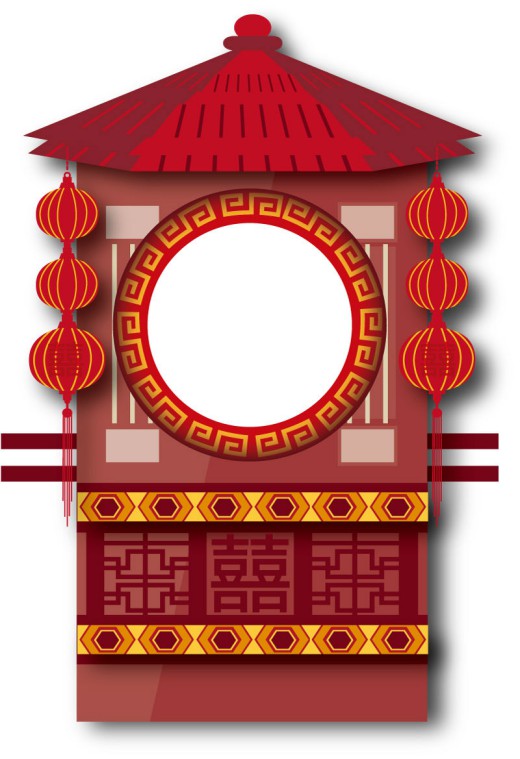 红色花轿剪贴画矢量素材素材中国网精选