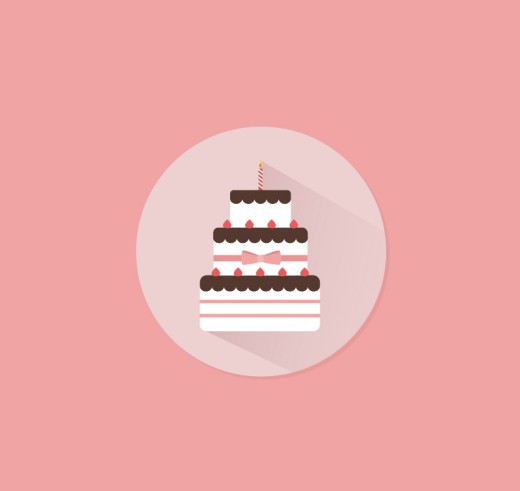 扁平化生日蛋糕设计矢量素材16图库网精选
