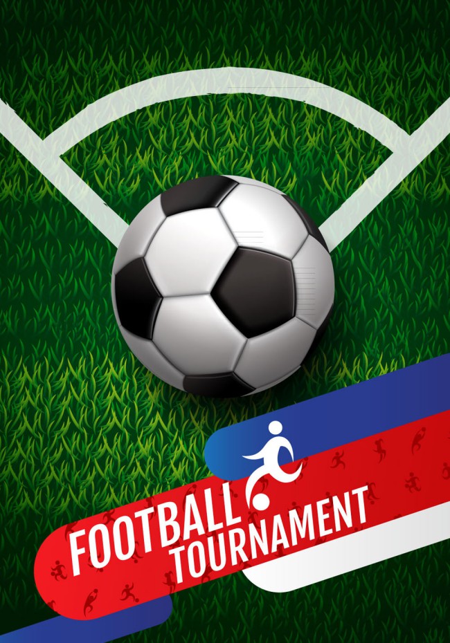 创意足球锦标赛海报矢量素材16设计网精选