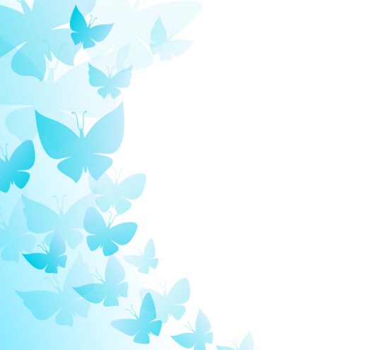 蓝色蝴蝶装饰背景矢量素材16图库网精选