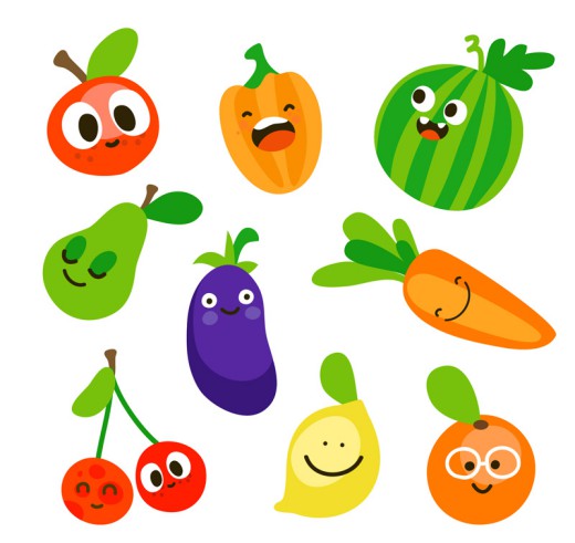 9款可爱蔬菜水果矢量素材16图库网精选
