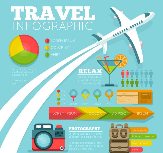 创意旅行信息图设计矢量素材16图库网精选