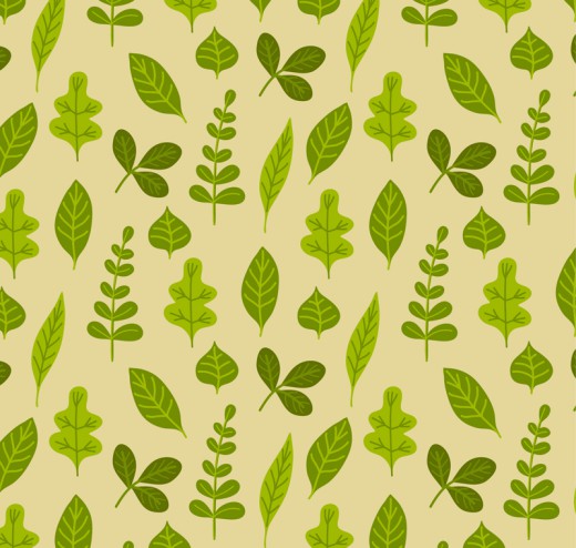 绿色树叶设计无缝背景矢量图16图库网精选