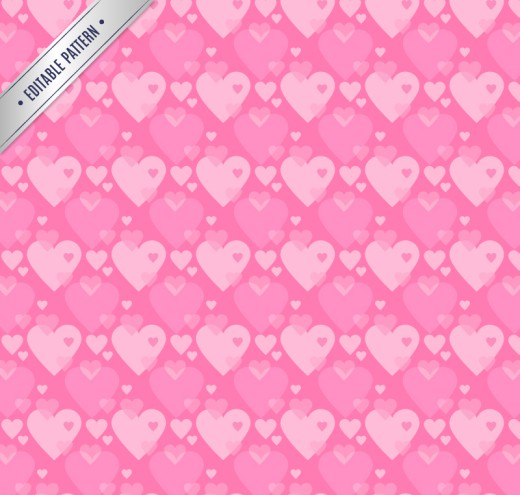 粉色爱心无缝背景设计矢量素材16图库网精选