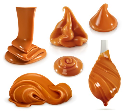 6款美味巧克力焦糖设计矢量素材素材中国网精选