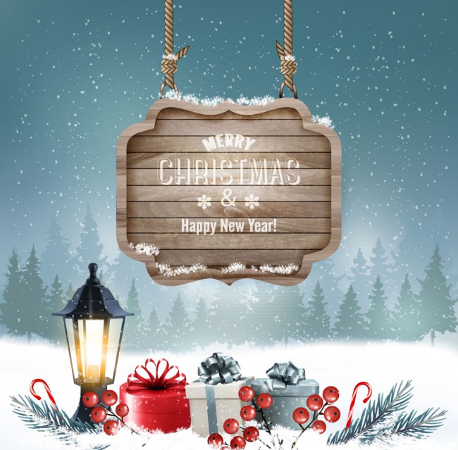 创意圣诞雪地里的礼盒矢量素材素材中国网精选