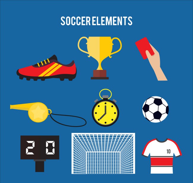 9款创意足球物品设计矢量素材素材天下精选