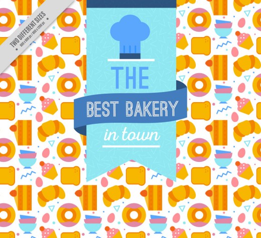 创意最棒的面包店海报背景矢量素材