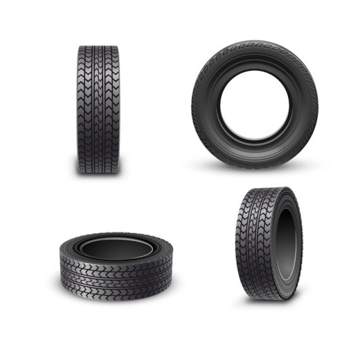 4款精美橡胶轮胎矢量图素材中国网