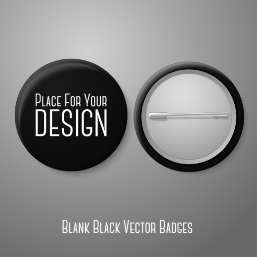 黑色圆形胸章设计矢量素材素材中国