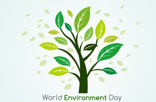 世界环境日绿树设计矢量素材素材中