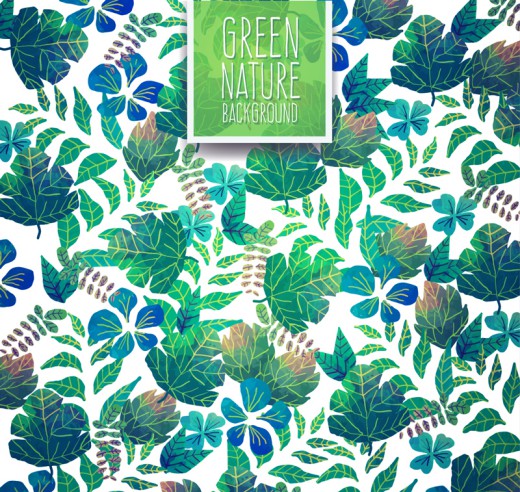 绿色自然树叶时尚背景矢量素材普贤居素材网精选
