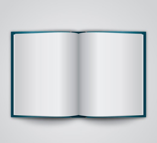 对开的空白书设计矢量素材16图库网精选