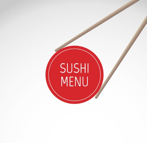 创意夹寿司菜单设计矢量素材素材天