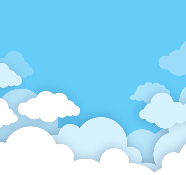 蓝色天空中的纸质云层矢量素材16图库网精选