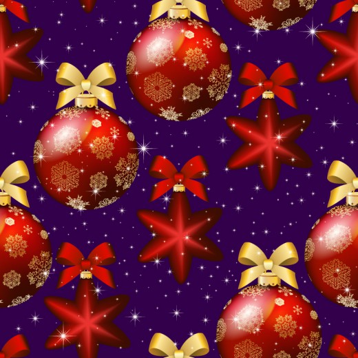 红色圣诞吊球与挂饰矢量素材16素材网精选
