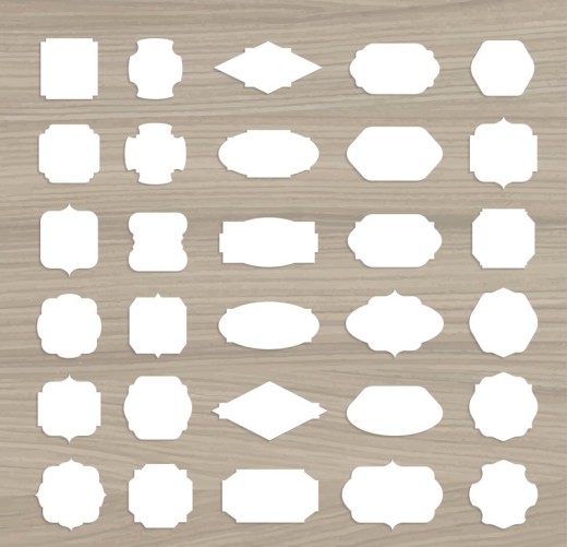 30款白色标签设计矢量素材16图库网精选
