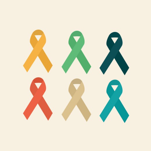 6款彩色丝带艾滋病标志设计矢量素材16素材网精选