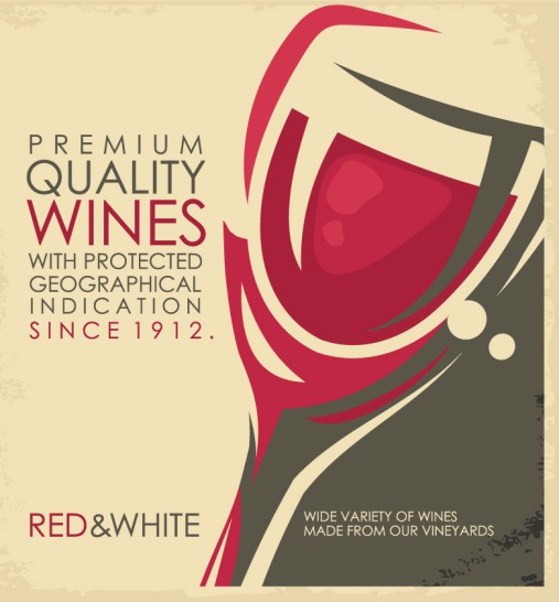 复古优质葡萄酒海报矢量素材16设计网精选