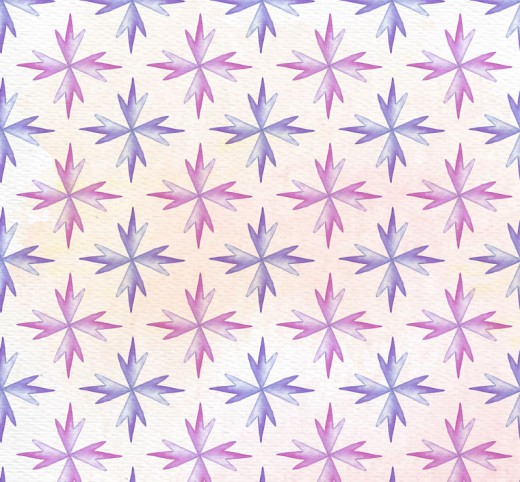 紫色冰晶花纹无缝背景矢量素材16图