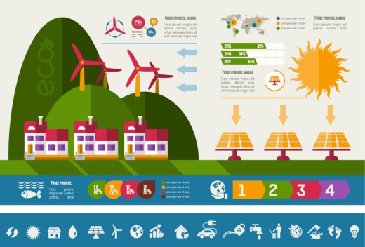 生态能源信息图矢量素材素材中国网精选