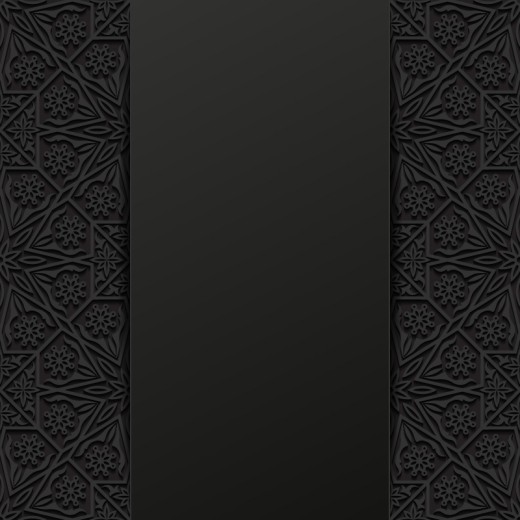 炭黑色花纹花边背景矢量素材16设计网精选