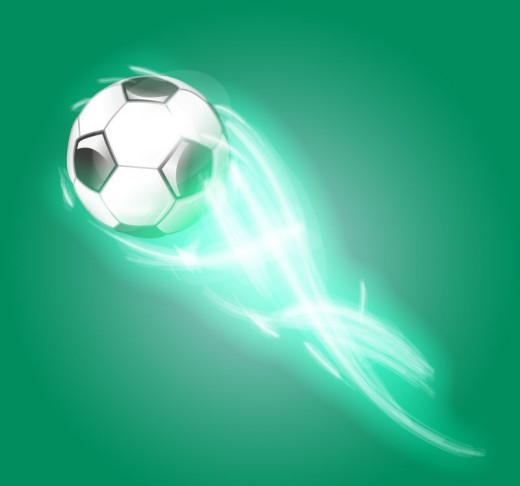 动感光效足球背景矢量素材16设计网