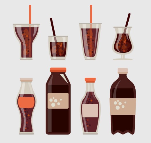 8款可乐饮料设计矢量图16素材网精选