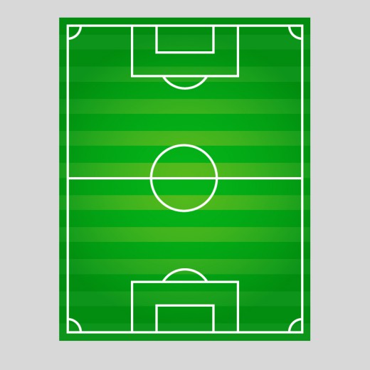 创意足球场俯视图矢量素材16设计网精选