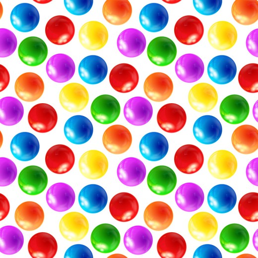 彩色质感圆球无缝背景矢量素材16素材网精选