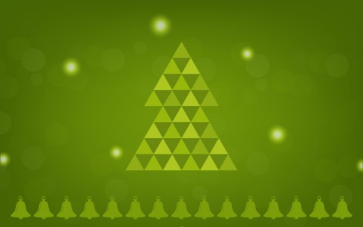 绿色三角圣诞树背景矢量素材素材天下精选