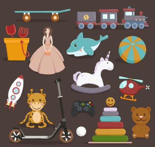 15款精美儿童玩具矢量素材16设计网