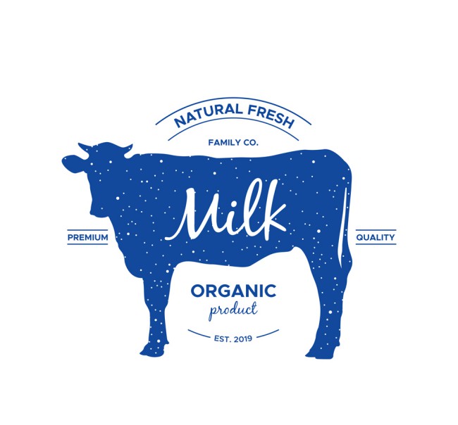蓝色新鲜奶产品海报矢量素材普贤居素材网精选