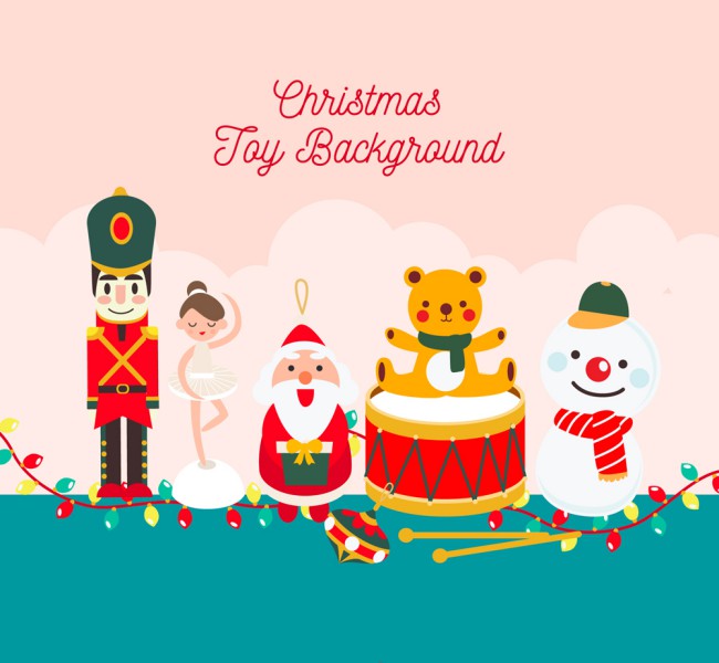 6个可爱圣诞节玩具矢量素材16设计网精选