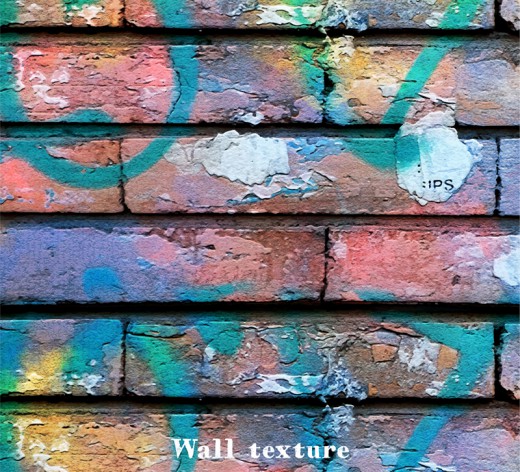 水彩涂鸦砖墙背景矢量素材16素材网