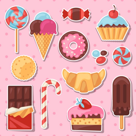 13款糖果与甜品设计矢量素材16图库网精选