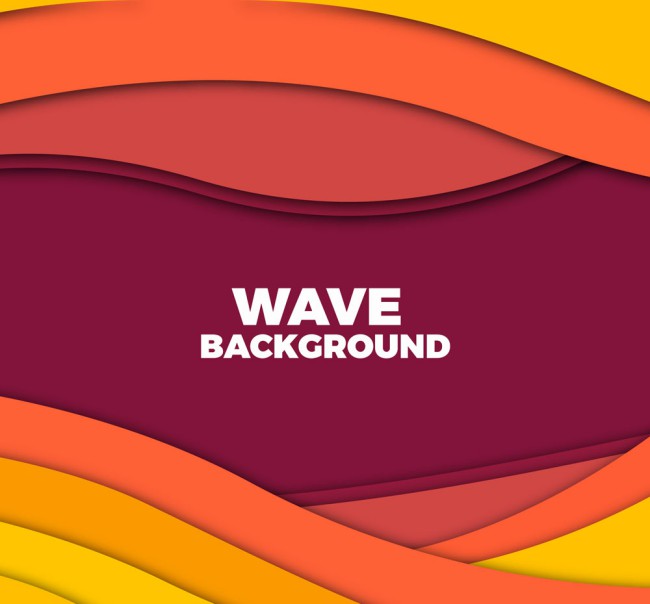抽象彩色波浪背景矢量素材16素材网