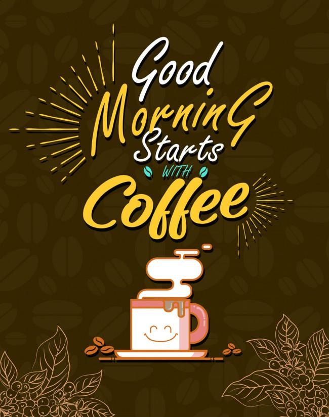 创意早餐咖啡海报矢量素材16素材网精选