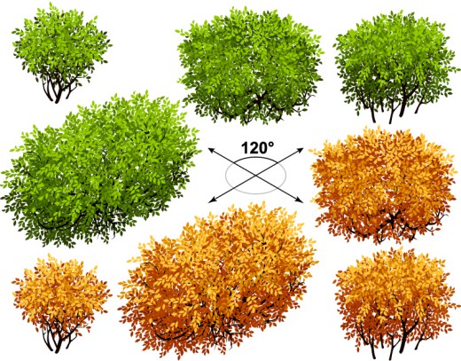 8款矮树丛设计矢量素材16设计网精选
