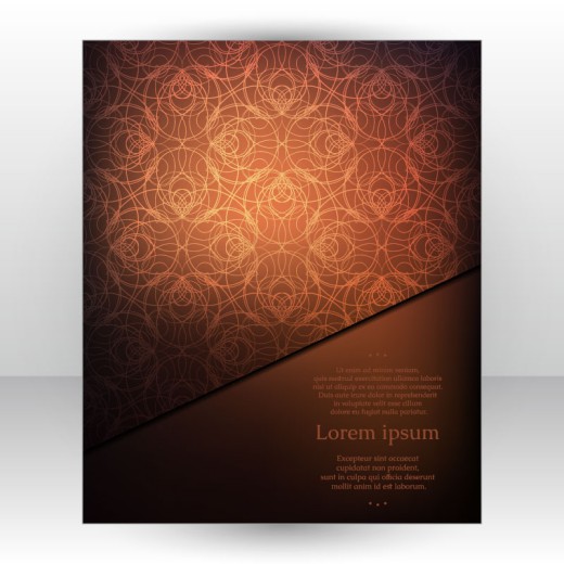 时尚褐色宣传册封面矢量素材16设计网精选