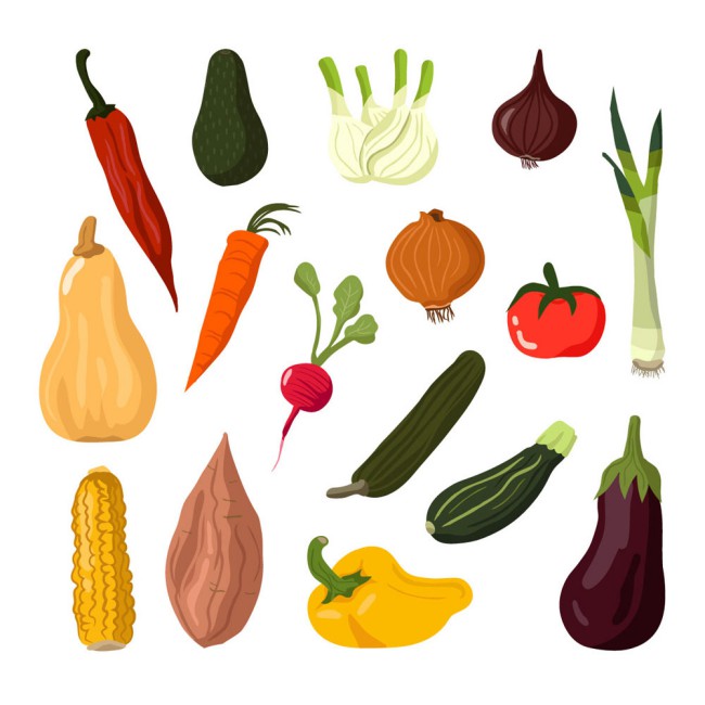 16款卡通蔬菜设计矢量素材16图库网精选