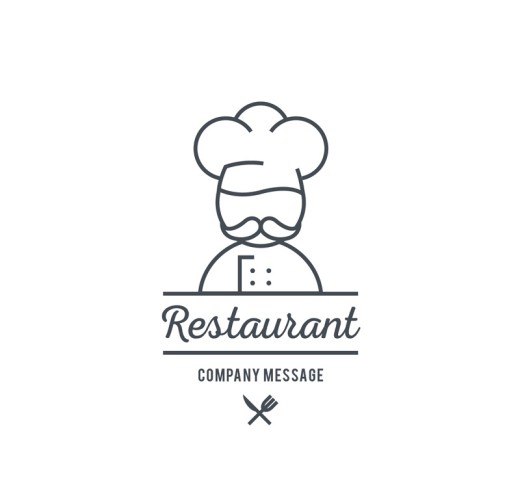 创意厨师餐厅标志矢量图普贤居素材网精选