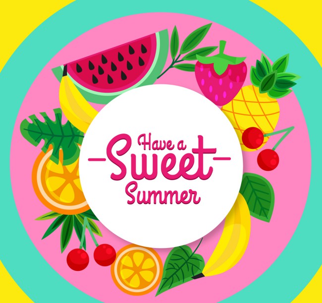 美味夏季水果框架矢量图16图库网精选