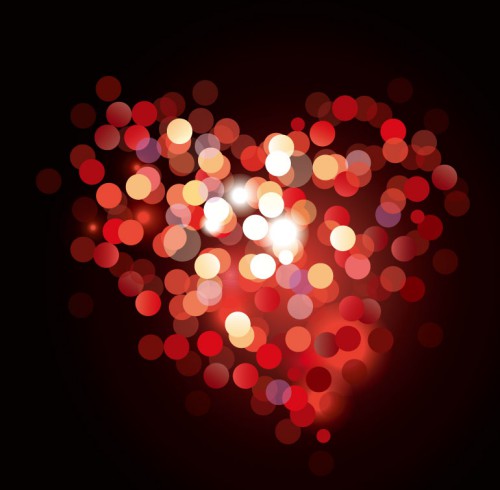 红色光晕组成的爱心背景矢量素材16图库网精选