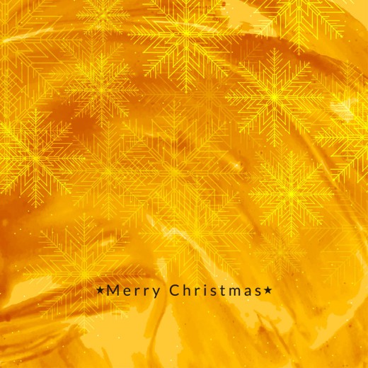 金色雪花纹圣诞贺卡矢量素材16图库网精选